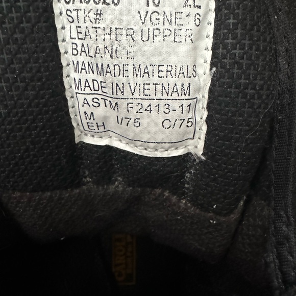 Men's Black Carolina steel toe boots size 10 - Picture 3 of 5